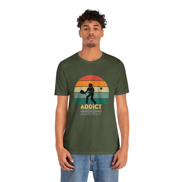 Stick Figure Pickleball T Shirt Retro Addict