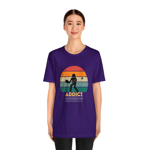 Stick Figure Pickleball T Shirt Retro Addict
