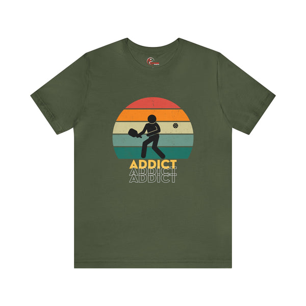 Stick Figure Pickleball T Shirt Retro Addict