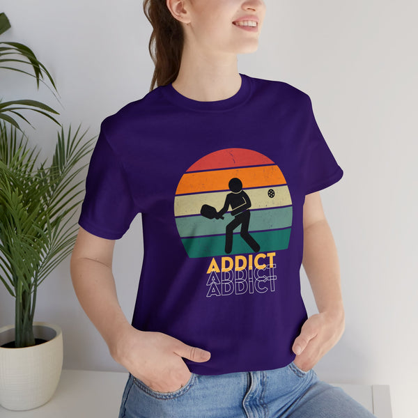 Stick Figure Pickleball T Shirt Retro Addict