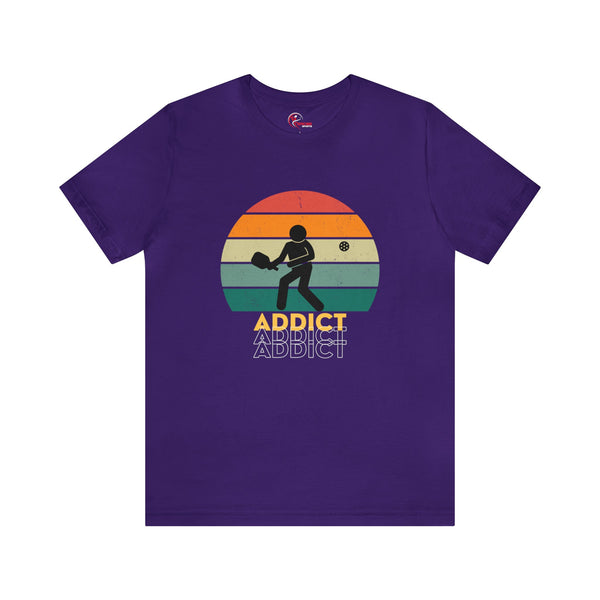 Stick Figure Pickleball T Shirt Retro Addict