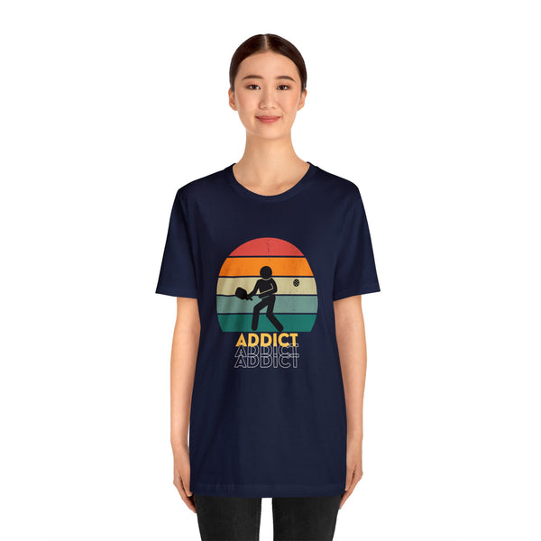 Stick Figure Pickleball T Shirt Retro Addict