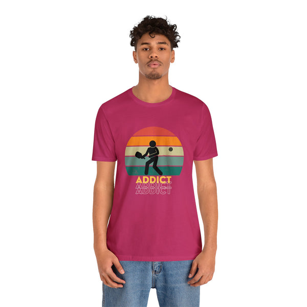 Stick Figure Pickleball T Shirt Retro Addict