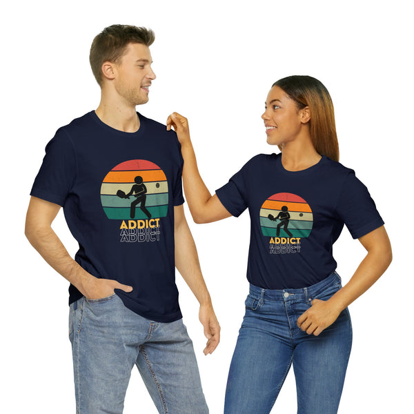 Stick Figure Pickleball T Shirt Retro Addict
