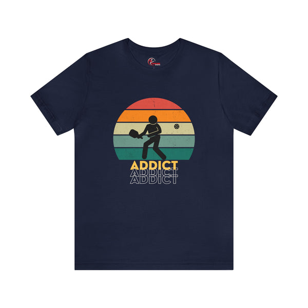 Stick Figure Pickleball T Shirt Retro Addict