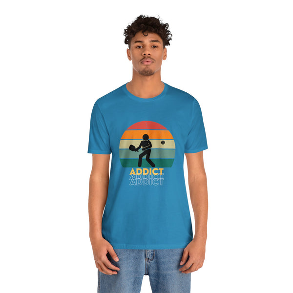 Stick Figure Pickleball T Shirt Retro Addict