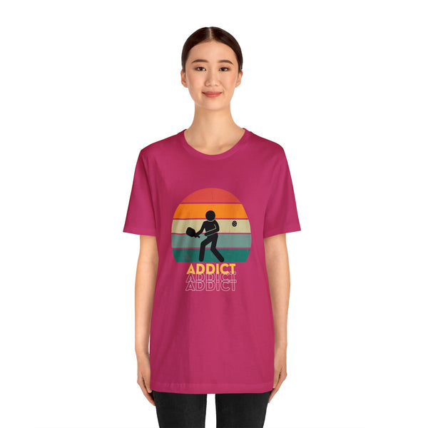 Stick Figure Pickleball T Shirt Retro Addict