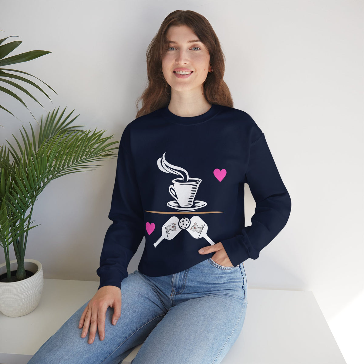 💗 Coffee 💗 Kitties 💗 Pickleball Sweatshirt 💗