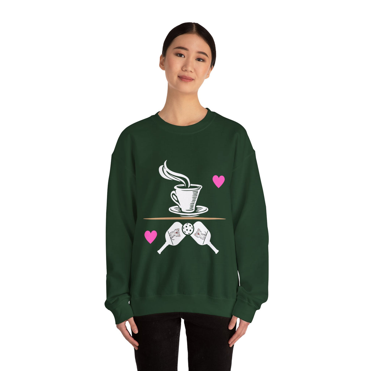 💗 Coffee 💗 Kitties 💗 Pickleball Sweatshirt 💗