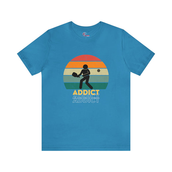 Stick Figure Pickleball T Shirt Retro Addict