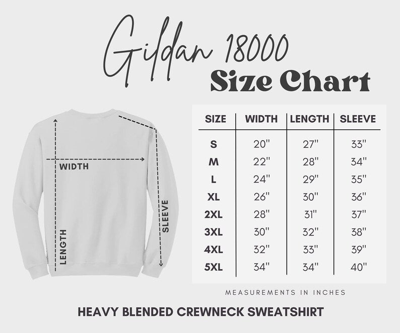 pickleball sweatshirt size chart