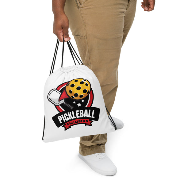 Pickleball Champion Drawstring Bag