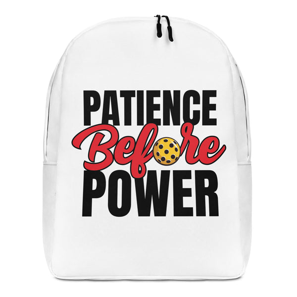 Patience Before Power Minimalist Backpack