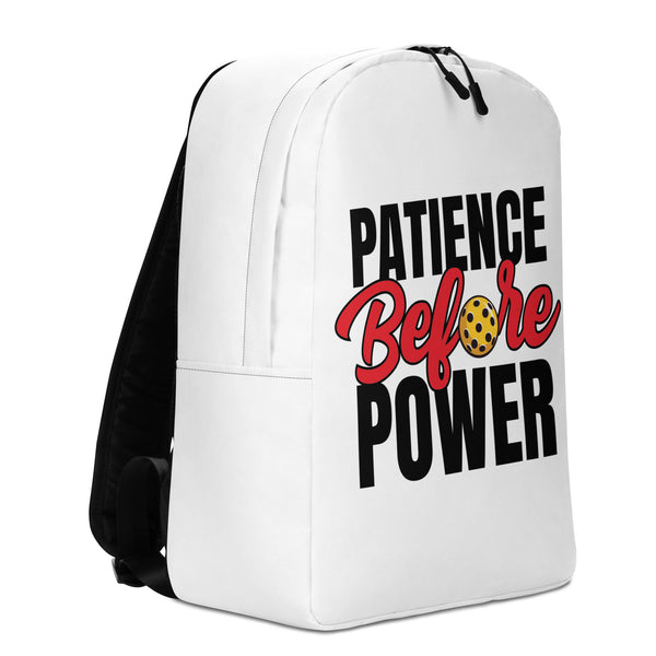 Patience Before Power Minimalist Backpack