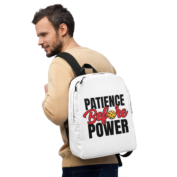 Patience Before Power Minimalist Backpack