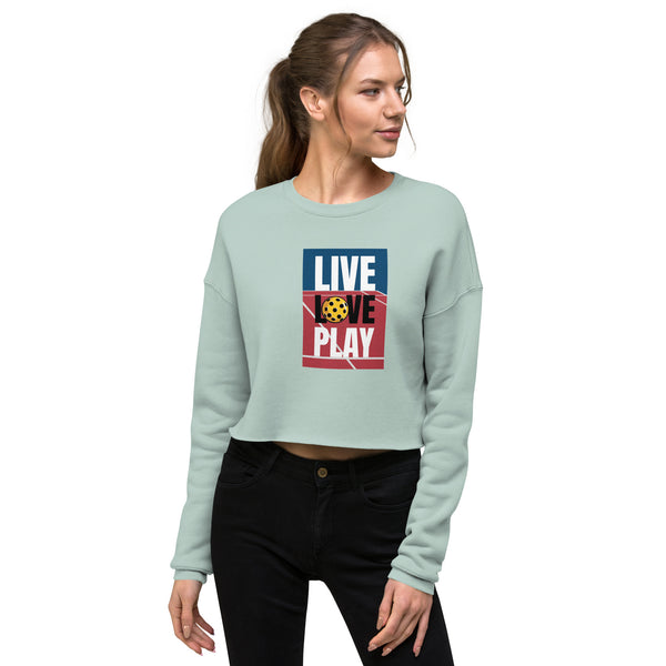 Live Love Play Crop Sweatshirt